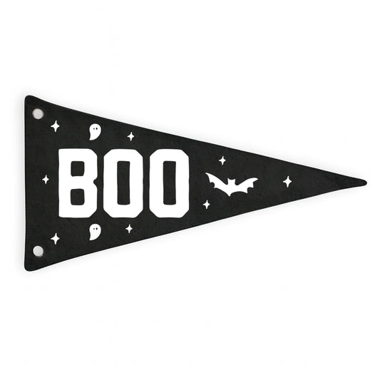 Boo Halloween Canvas Pennant Flag