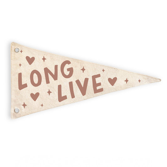 Long Live (Hearts) Canvas Pennant Flag