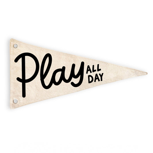 Play All Day Canvas Pennant Flag