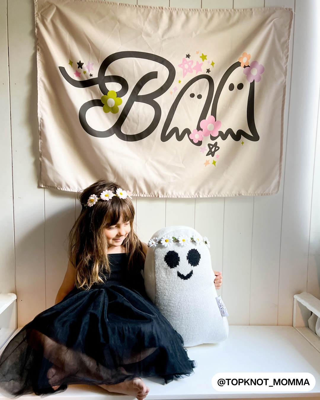 Boho Floral Boo Banner