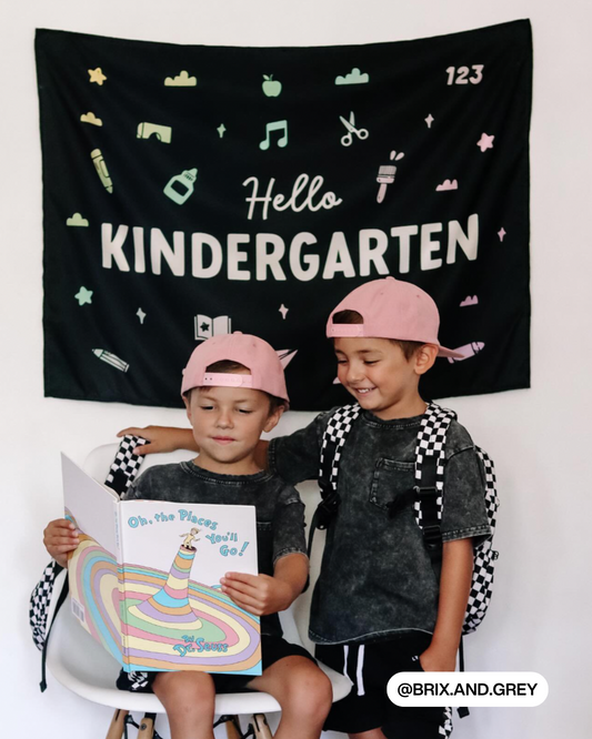 Hello Kindergarten Banner (Dark)