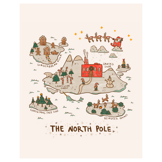 North Pole Map Banner