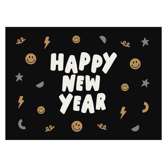 Happy New Year Banner (Black)