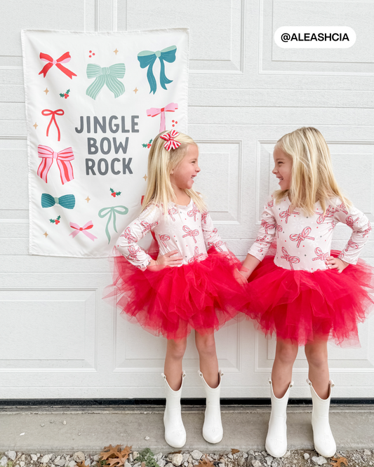 Jingle Bow Rock Banner