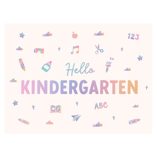 Hello Kindergarten Banner (Light)