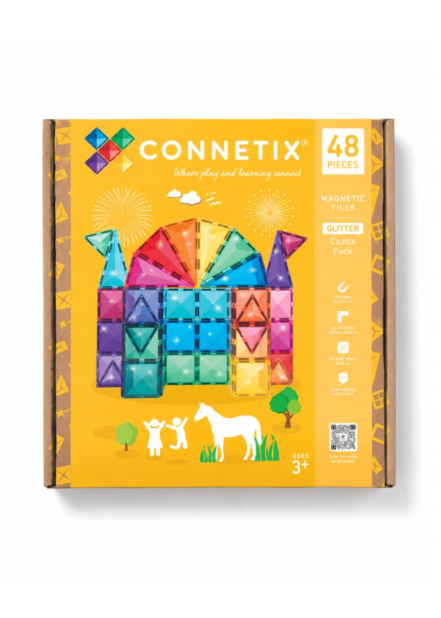 CONNETIX Glitter Castle Pack 48 pc - Magnetic Tiles