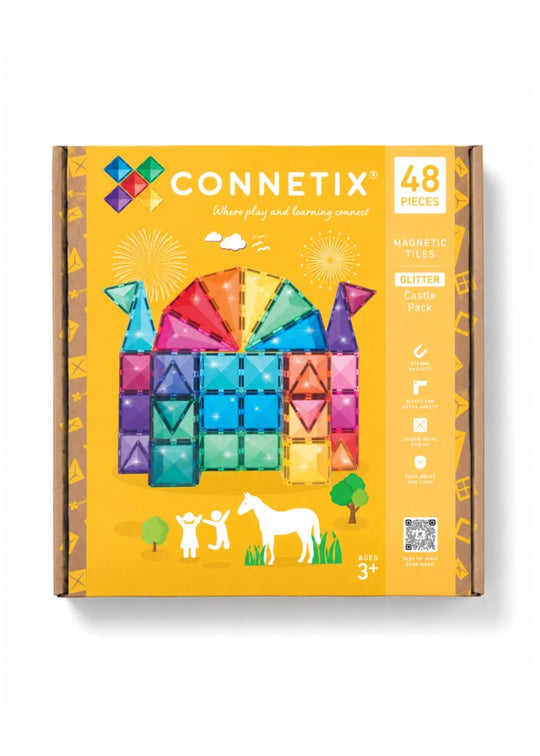 CONNETIX Glitter Castle Pack 48 pc - Magnetic Tiles