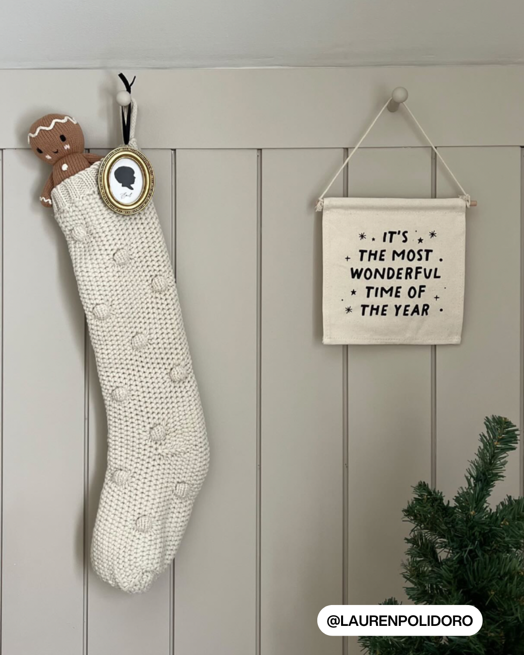 The Most Wonderful Time of The Year Christmas Canvas Hang Sign