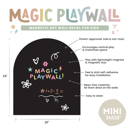 MINI Magic Playwall - Arch Magnetic Art Wall Decal for Small Spaces