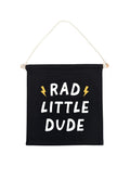 Rad Little Dude (Black) Canvas Hang Sign