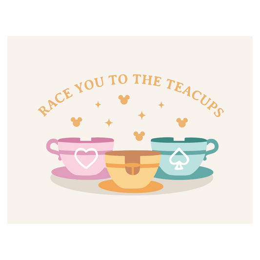 Race You To The Tea Cups (Tea Party) Banner