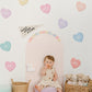 Peel & Stick Fabric Wall Stickers - Affirmation Candy Hearts (Bright)
