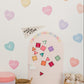 Peel & Stick Fabric Wall Stickers - Affirmation Candy Hearts (Bright)