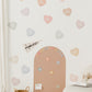 Peel & Stick Fabric Wall Stickers - Affirmation Candy Hearts (Muted)