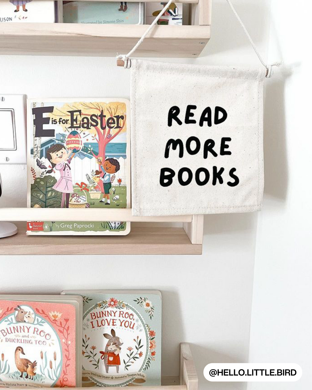 Read More Books Canvas Hang Sign
