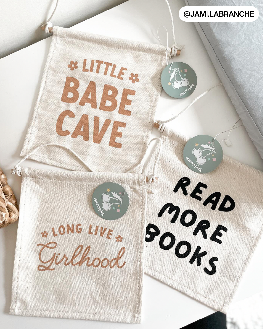 Little Babe Cave Canvas Hang Sign