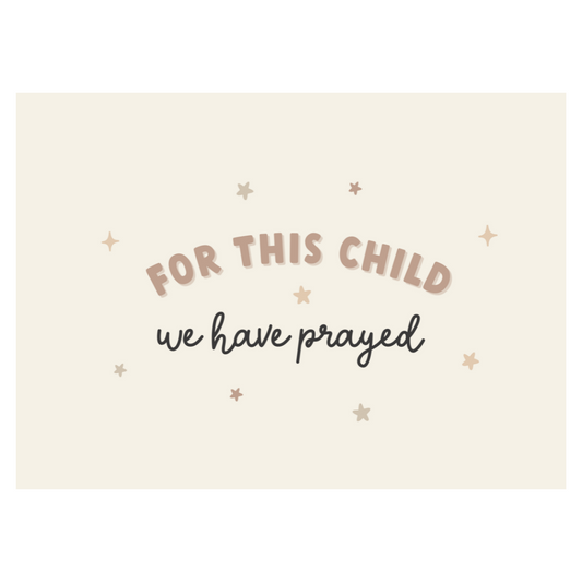 For This Child We Have Prayed Banner