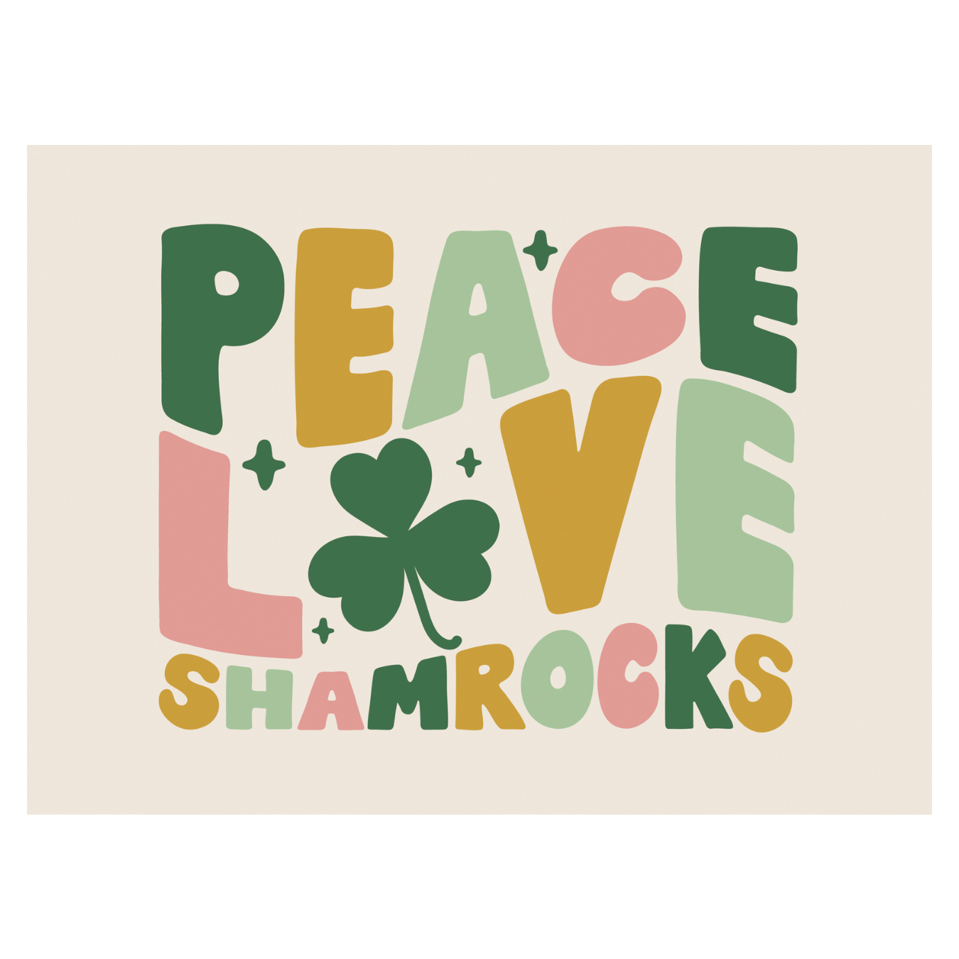 Peace Love Shamrocks Banner