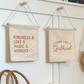 Kindness Love Magic Wonder Canvas Hang Sign
