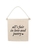 TS All's Fair In Love and Poetry Swiftie Canvas Hang Sign