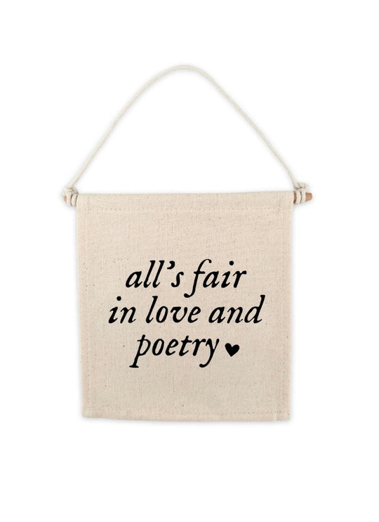 TS All's Fair In Love and Poetry Swiftie Canvas Hang Sign