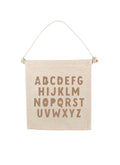 Alphabet (Brown) Canvas Hang Sign