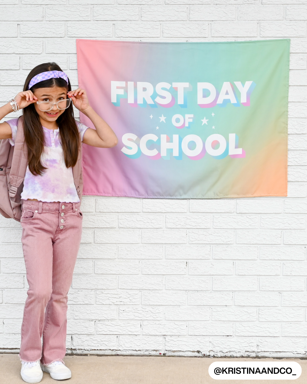 First / Last Day of School (Rainbow) Reversible Banner