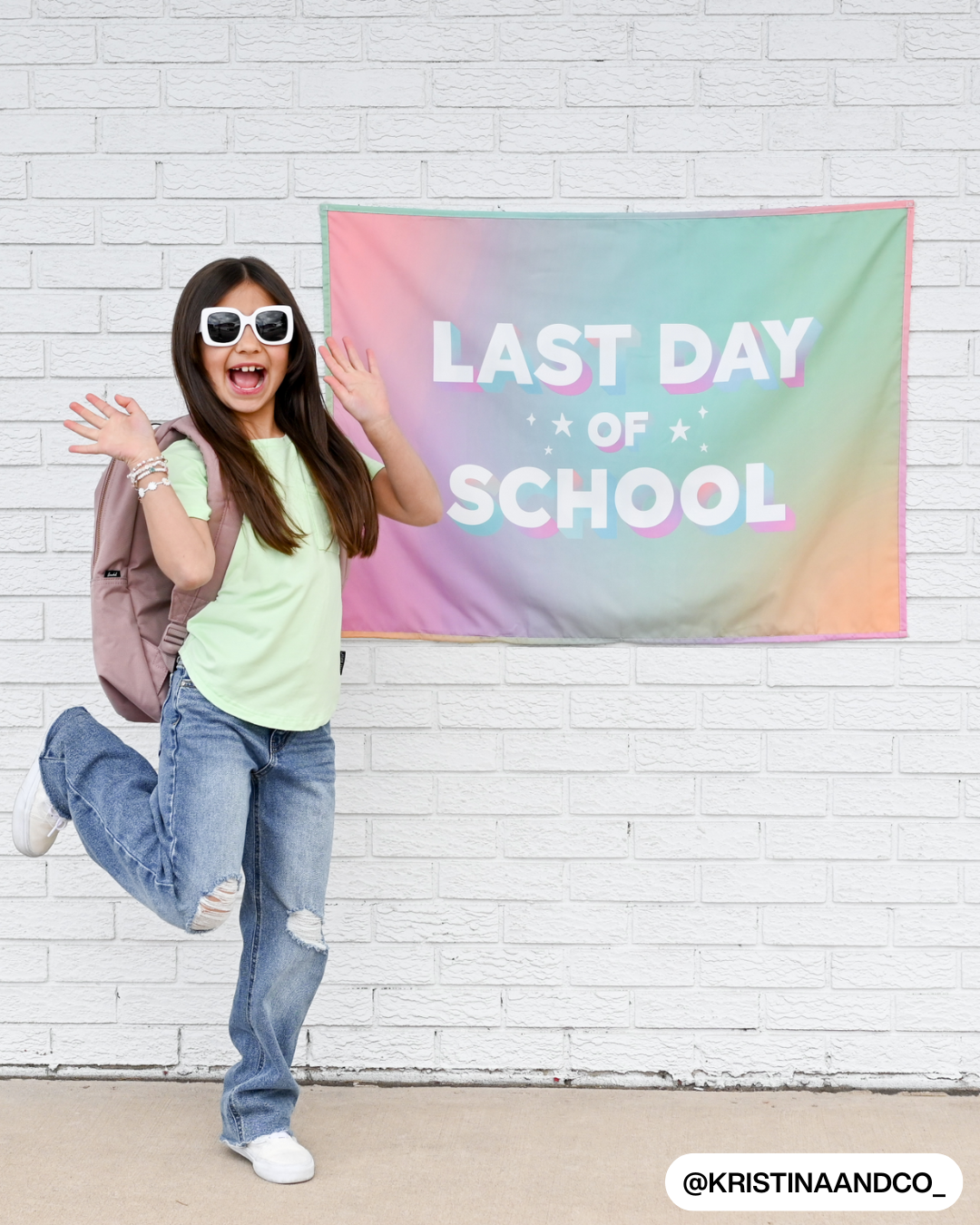 First / Last Day of School (Rainbow) Reversible Banner