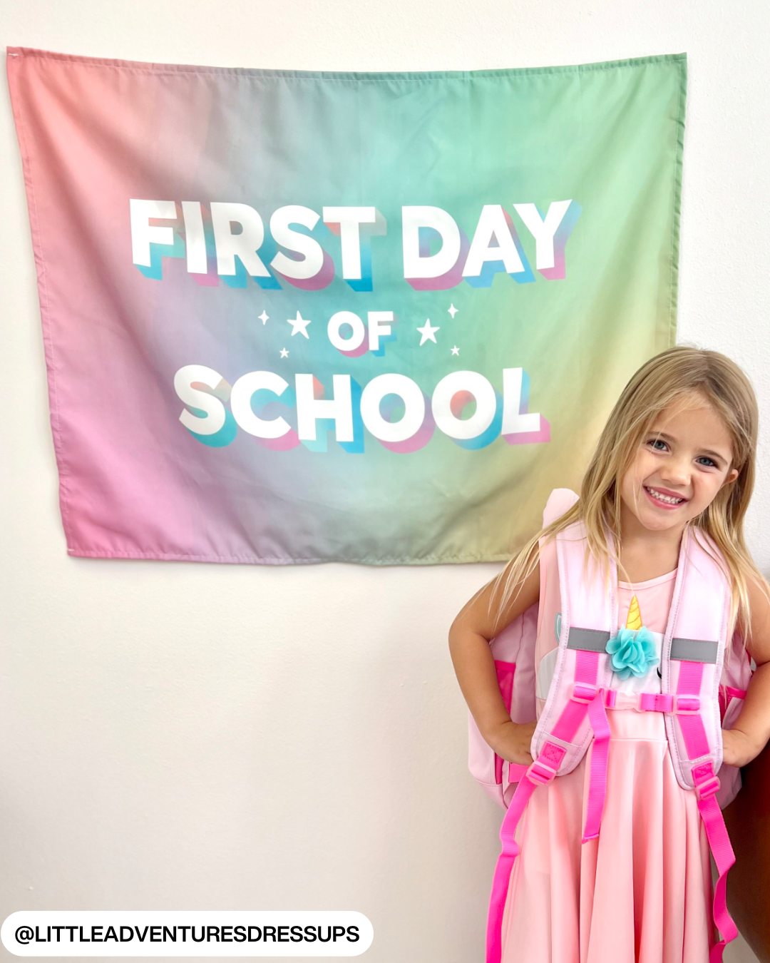 First / Last Day of School (Rainbow) Reversible Banner