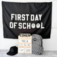 First / Last Day of School (Black) Reversible Banner