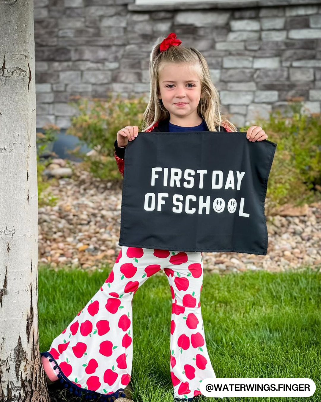 First / Last Day of School (Black) Reversible Banner