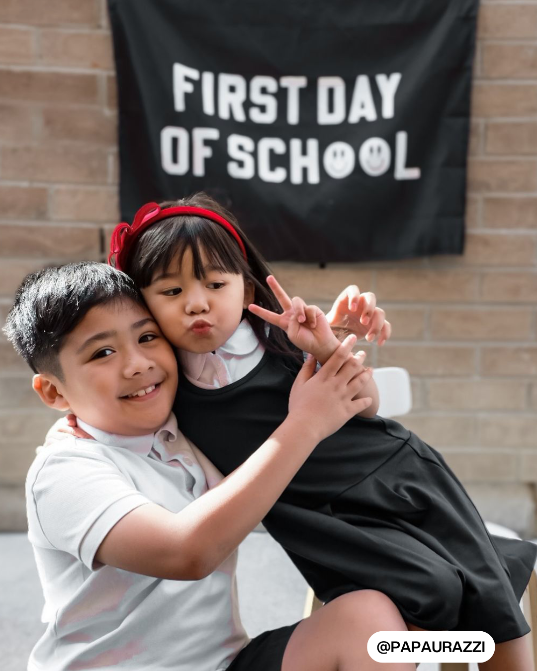 First / Last Day of School (Black) Reversible Banner