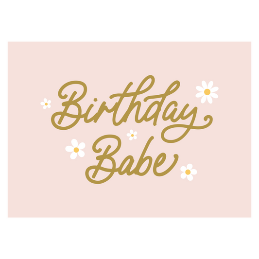 Birthday Babe Banner (Daisies)