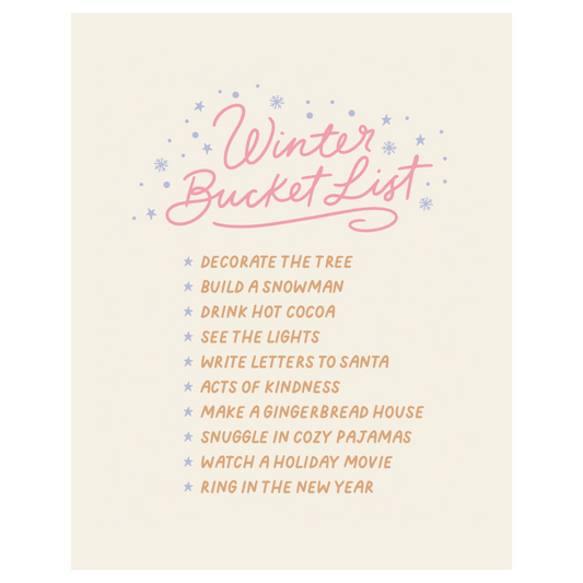 Winter Bucket List Banner (Pink)