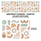 Peel & Stick Fabric Wall Stickers - Abstract Shapes (Earthy)