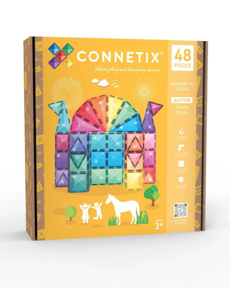 CONNETIX Glitter Castle Pack 48 pc - Magnetic Tiles