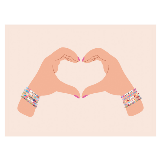 Swiftie Friendship Bracelet Heart Hands Banner