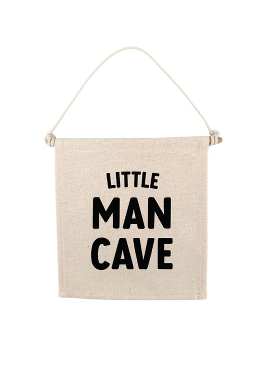 Little Man Cave Canvas Hang Sign