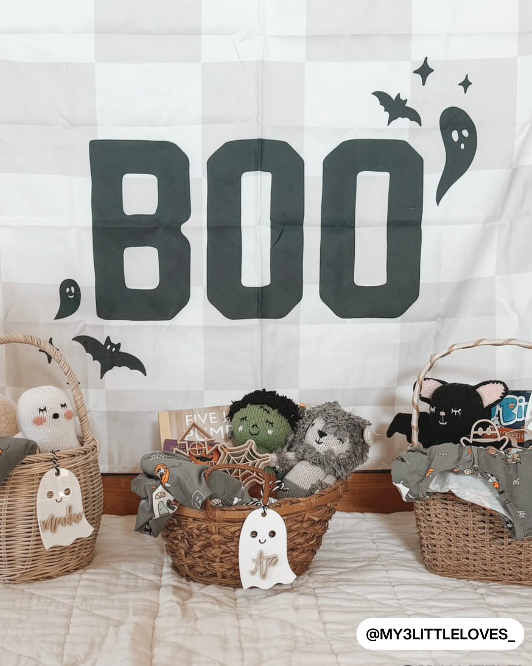 Checkered Boo Banner