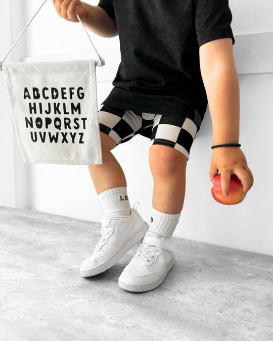 Alphabet (Black) Canvas Hang Sign