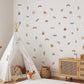 Peel & Stick Fabric Wall Stickers - Abstract Shapes (Earthy)