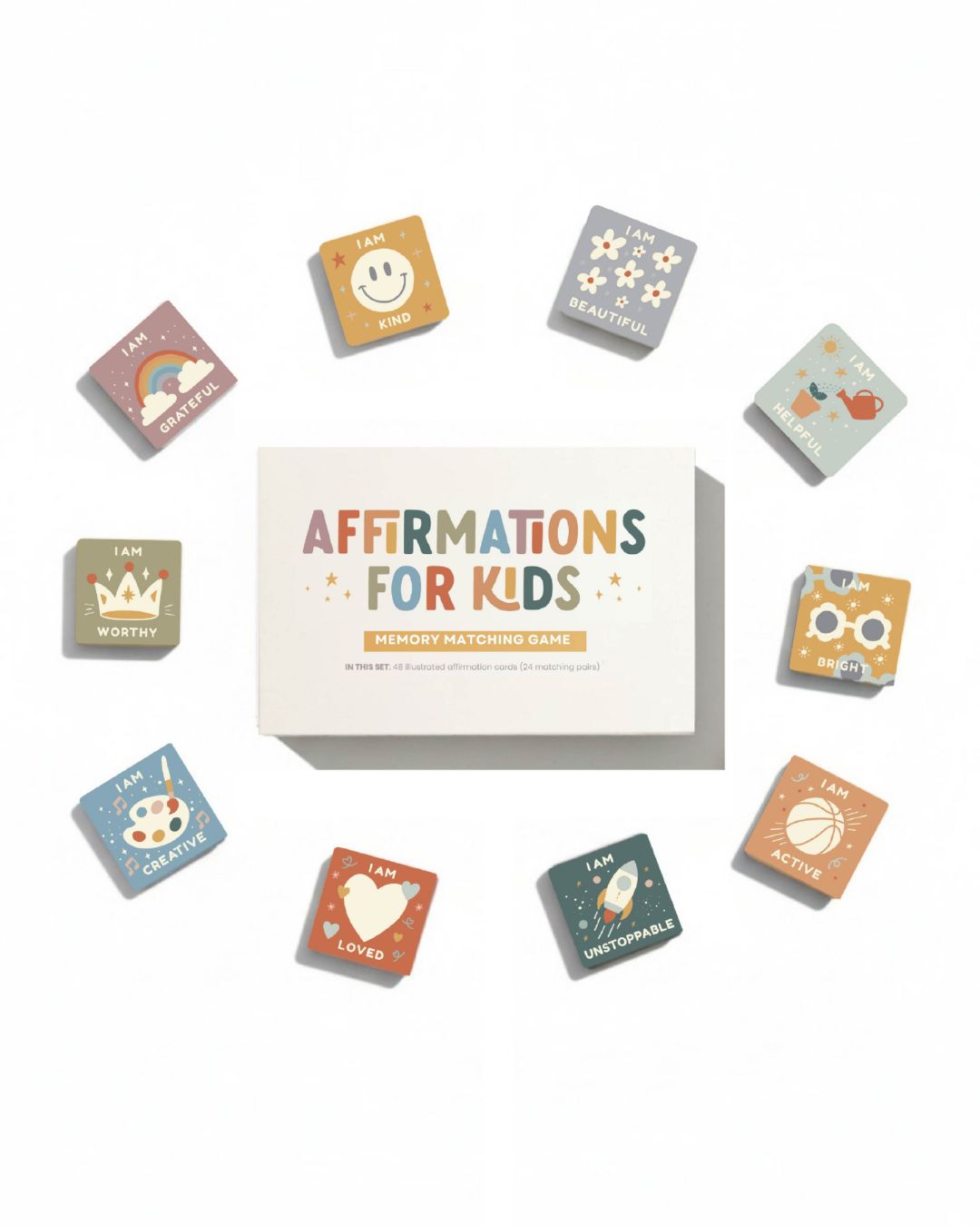 Affirmations for Kids Memory Matching Game