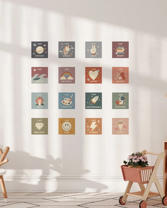 Peel & Stick Fabric Wall Stickers - Affirmation Squares