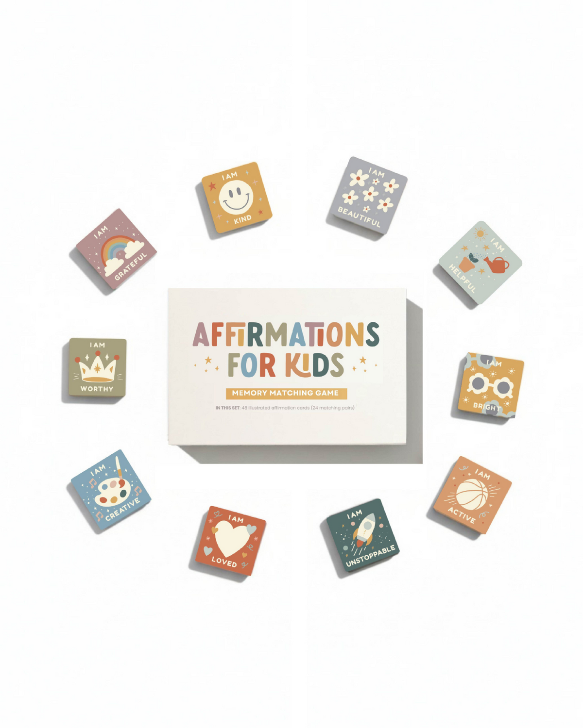 Affirmations for Kids Memory Matching Game