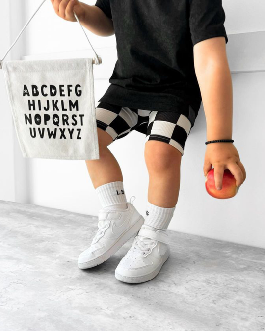 Alphabet (Black) Canvas Hang Sign