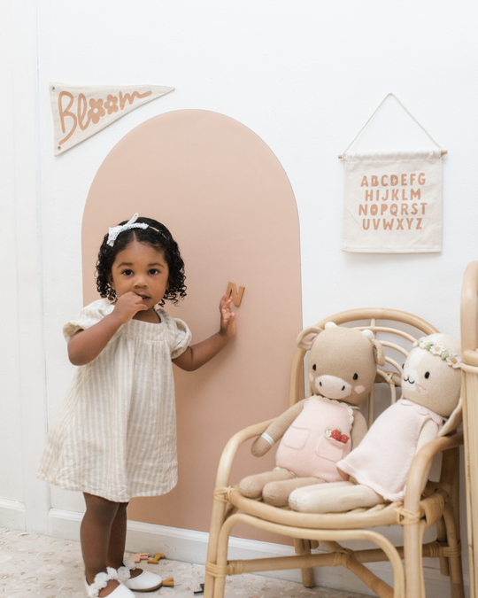 Alphabet (Brown) Canvas Hang Sign