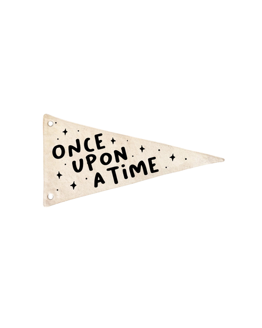 Once Upon A Time Canvas Pennant Flag