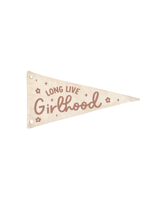 Long Live Girlhood Canvas Pennant Flag