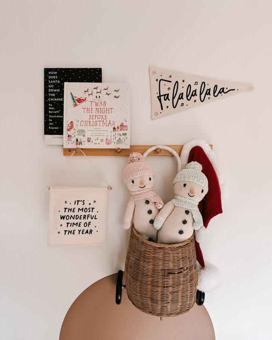 Fa La La La La Christmas Canvas Pennant Flag