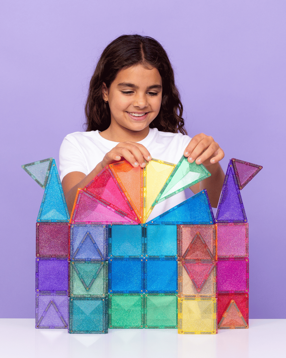 CONNETIX Glitter Castle Pack 48 pc - Magnetic Tiles